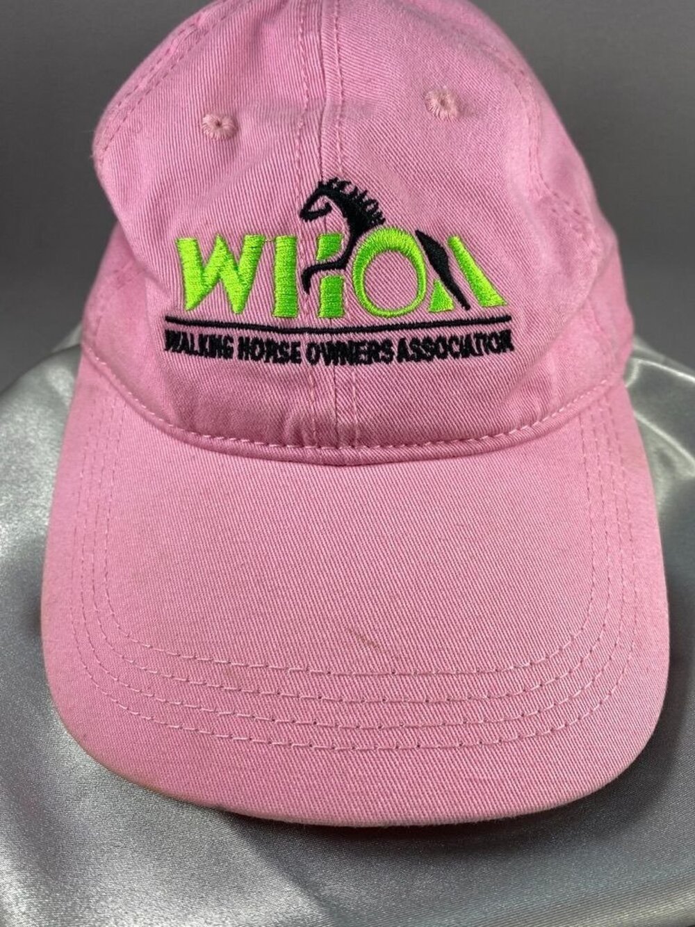 WHOA Walking Horse Owners Association Pink Cap Adjustable Buckle Strap Hat